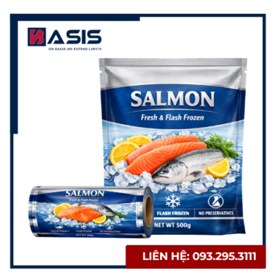 bao bì cá hồi đông lạnh