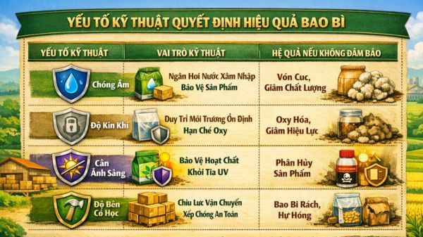 Các yếu tố kỹ thuật quyết định hiệu quả bao bì