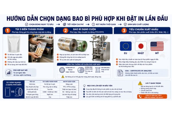 Hướng Dẫn Chọn Dạng Bao Bì Phù Hợp Khi Đặt In Lần Đầu